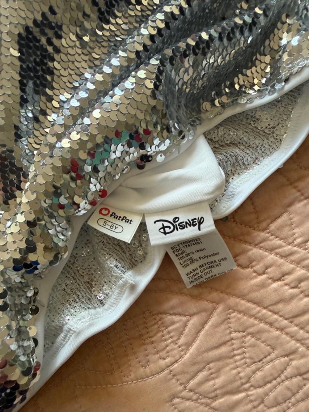 PatPat Gold Sequin Frozen Elsa Dress for Kids - Picture 3 of 3